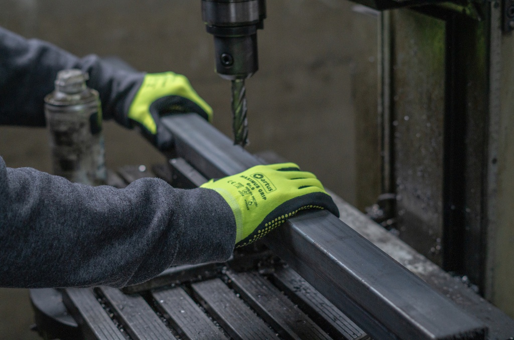 Artus Maximus Grip 12 Paar, Nitrilschaum + Nitril-Noppen Beschichtung, Arbeitshandschuhe, Montagehandschuh - Größe 9, 10, 11