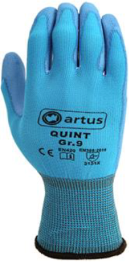 Montage-Strickhandschuh PU 13 G Artus Quint, 12 Paar, Arbeitshandschuh, Montagehandschuh, Schutzhandschuh, EN388:2016 - 3131X